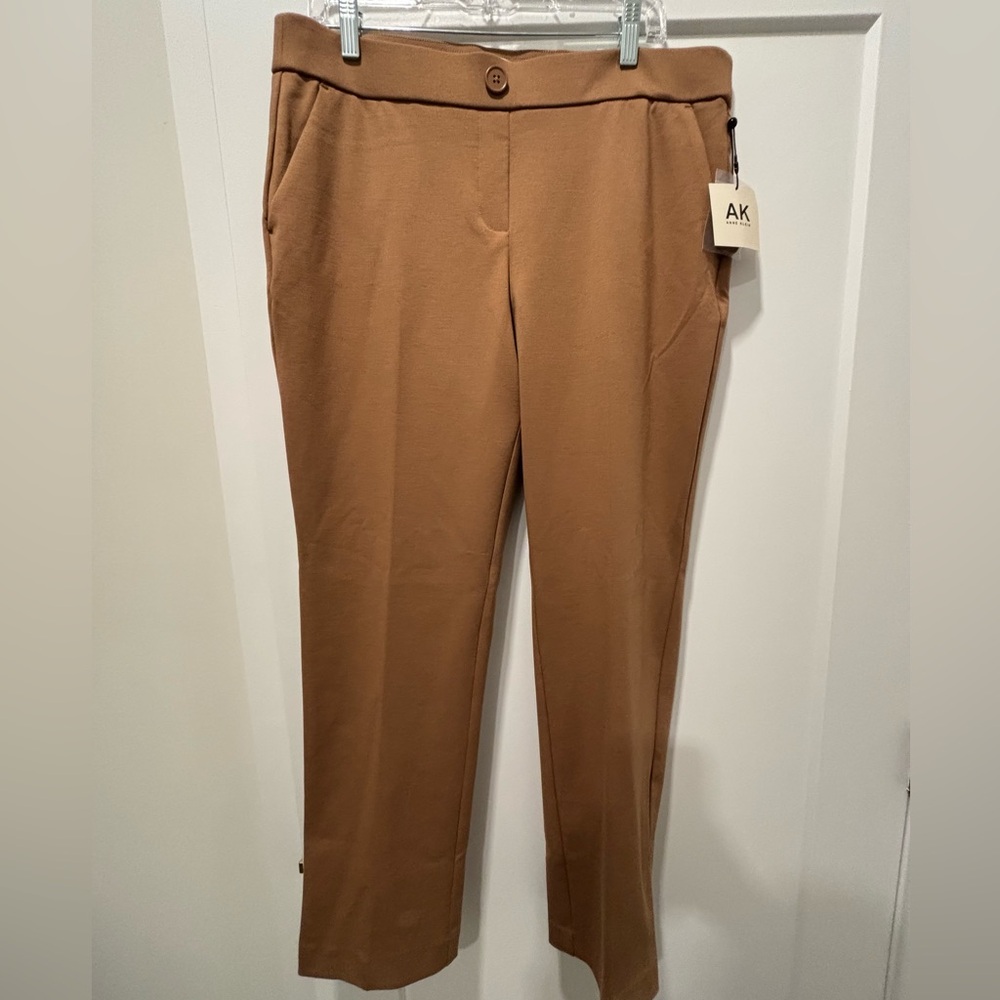 Anne Klein Tan Straight Leg Pant